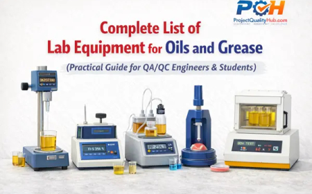 Complete List of Lab Equipment for Oils and Grease Testing (Practical Guide for QA/QC Engineers & Students)