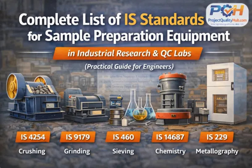 Complete List of IS Standards for Sample Preparation Equipment in Industrial Research &amp; QC Labs
