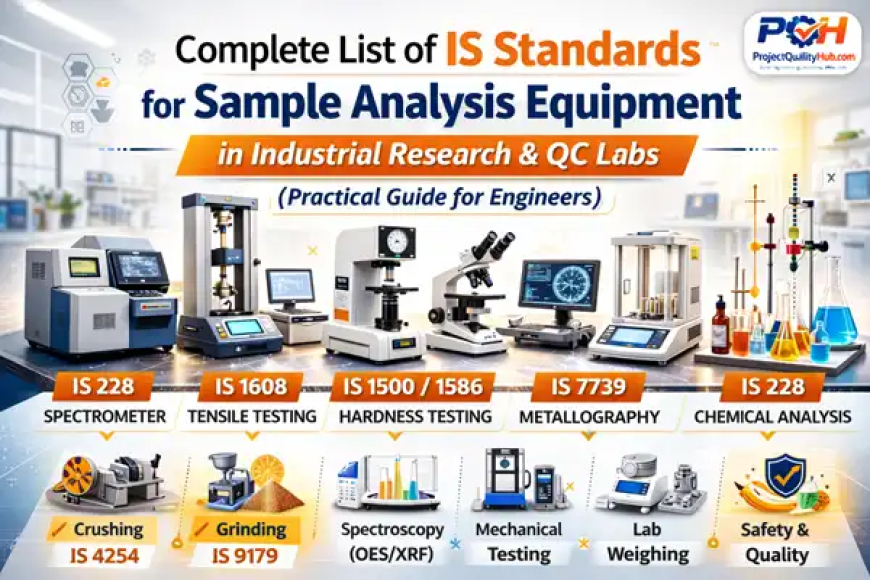 Complete List of IS Standards for Sample Analysis Equipment in Industrial Research & QC Labs