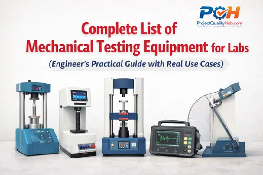 Complete List of Mechanical Testing Equipment for Labs