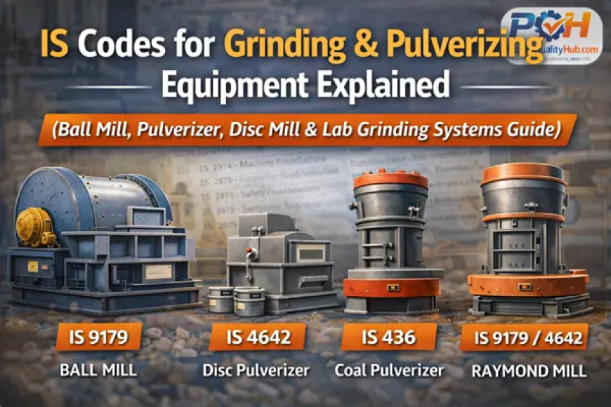 IS Codes for Grinding & Pulverizing Equipment Explained (Ball Mill, Pulverizer, Disc Mill & Lab Grinding Systems Guide)