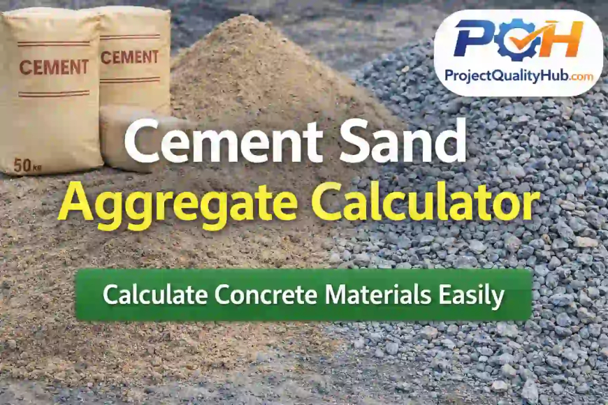 Cement Sand Aggregate Calculator – Concrete Material Calculator (M20, M25)