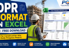 DPR Format in Excel Free Download for Construction Site