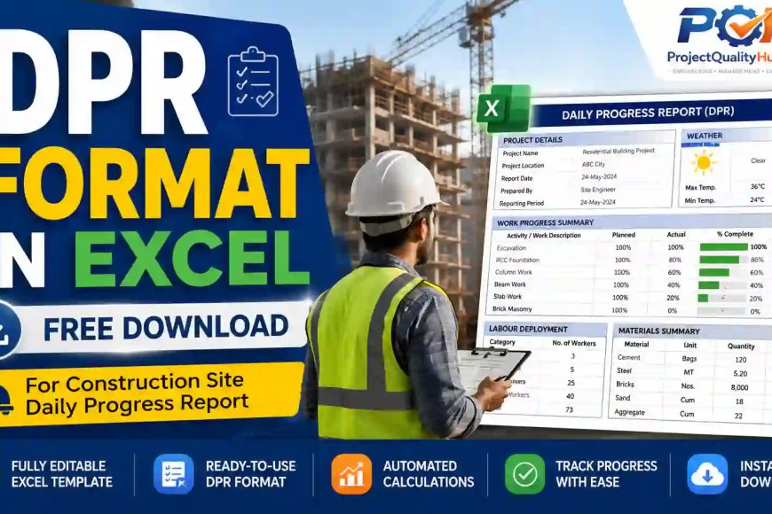 DPR Format in Excel Free Download for Construction Site - Project ...