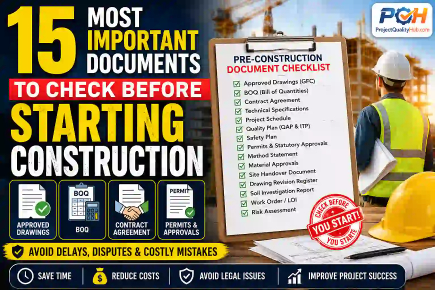 15 Most Important Documents to Check Before Starting Construction